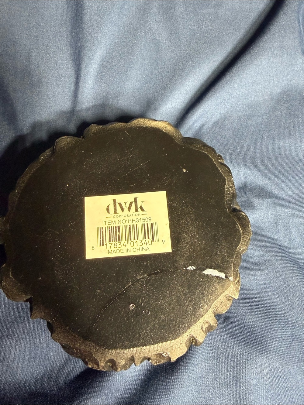 Skull Sunburst Decorative Trinket Dish - Metallic Black - Picture 8 of 8
